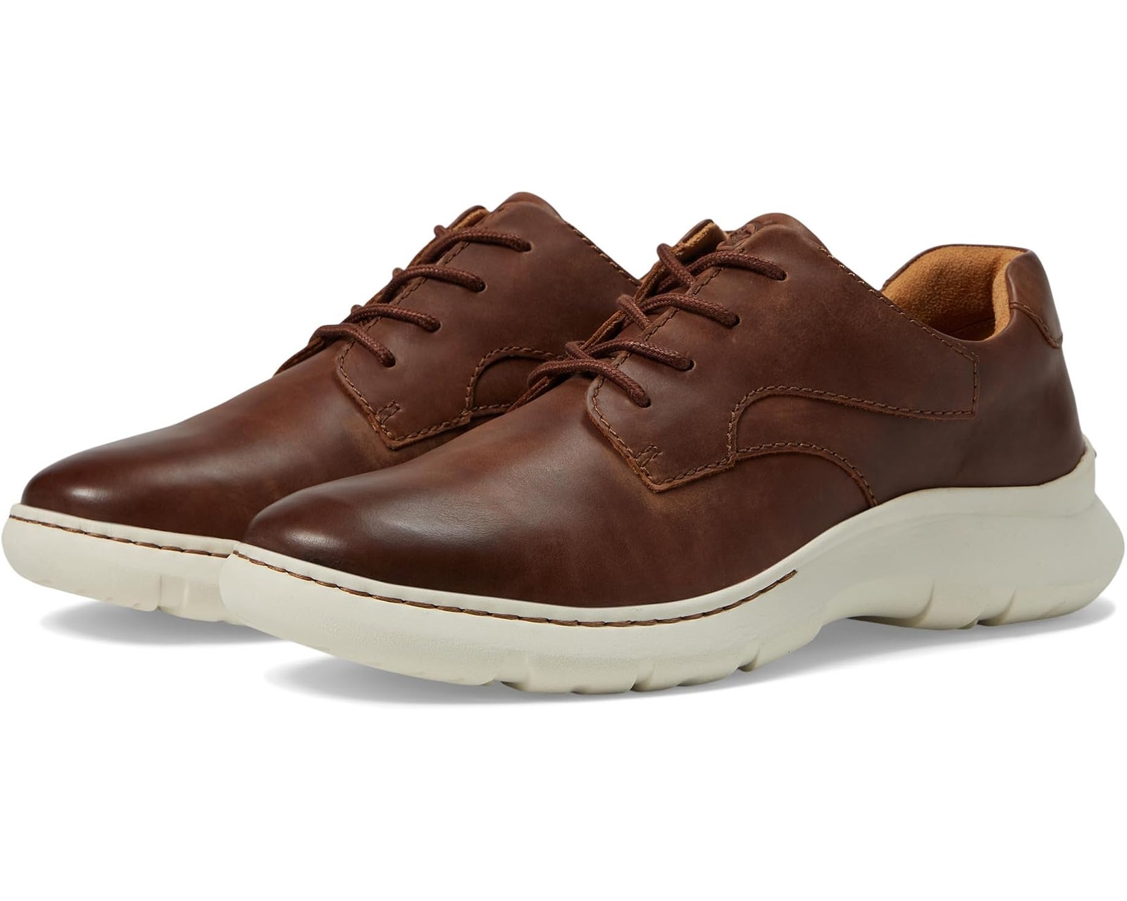 Born Mens Cornell Casual Sneakers Us 9.5 Brown Full Grain Leather Lace Up Nib